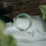  Vòng Khối Ngọc Phỉ Thúy Bạch Lục Vân Sương Cao Cấp Bản Hẹ 11.5 x 8.5 x 54.5 (Không Kén Mệnh) 2541931 