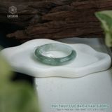  Vòng Khối Ngọc Phỉ Thúy Bạch Lục Vân Sương Cao Cấp Bản Hẹ 12.1 x 8.4 x 54.5 (Không Kén Mệnh) 2541933 