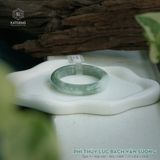  Vòng Khối Ngọc Phỉ Thúy Bạch Lục Vân Sương Cao Cấp Bản Hẹ 11 x 8.6 x 53.6 (Không Kén Mệnh) 2541934 