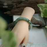  Vòng Khối Ngọc Phỉ Thúy Bạch Lục Vân Sương Cao Cấp Bản Hẹ 11 x 8.6 x 53.6 (Không Kén Mệnh) 2541934 