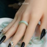  Nhẫn Ngọc Khối Phỉ Thúy Hoa Bay Ni 15.6mm đến 18.2mm (Không Kén Mệnh) 281125-2 