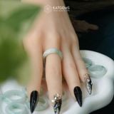  Nhẫn Ngọc Khối Phỉ Thúy Hoa Bay Ni 15.6mm đến 18.2mm (Không Kén Mệnh) 281125-2 