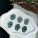  Mặt Ngọc Song Lân Lam Ngọc 30.5x26x5mm (Không Kén Mệnh) 