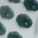  Mặt Ngọc Song Lân Lam Ngọc 30.5x26x5mm (Không Kén Mệnh) 