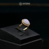  Nhẫn "Tử La Băng Tâm" Ngọc Myanmar Type A KT 13 x 11 x 4 Vàng Trang Sức (Không Kén Mệnh) 