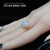  Nhẫn "Tử La Băng Tâm" Ngọc Myanmar Type A KT 13 x 11 x 4 Vàng Trang Sức (Không Kén Mệnh) 