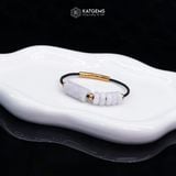  Vòng Dây Cáp Lu Thống Chạm Kim Tiền Mix Ngũ Điếu Ngọc Tím Tử La Lan (Không Kén Mệnh) 