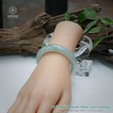  Vòng Khối Ngọc Phỉ Thúy Băng Hoa Lam Sương Cao Cấp Bản Hẹ 12 x 8.2 x 50.6 (Không Kén Mệnh) 2544342 