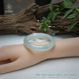  Vòng Khối Ngọc Phỉ Thúy Băng Hoa Lam Sương Cao Cấp Bản Hẹ 12 x 8.2 x 50.6 (Không Kén Mệnh) 2544342 