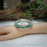  Vòng Khối Ngọc Phỉ Thúy Băng Hoa Lam Sương Cao Cấp Bản Hẹ 10.4 x 8.4 x 52.3 (Không Kén Mệnh) 2544335 