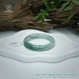  Vòng Khối Ngọc Phỉ Thúy Băng Hoa Lam Sương Cao Cấp Bản Hẹ 10.4 x 8.4 x 52.3 (Không Kén Mệnh) 2544335 