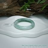  Vòng Khối Ngọc Phỉ Thúy Băng Hoa Lam Sương Cao Cấp Bản Hẹ 10.4 x 8.4 x 52.3 (Không Kén Mệnh) 2544335 