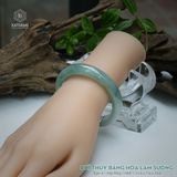  Vòng Khối Ngọc Phỉ Thúy Băng Hoa Lam Sương Cao Cấp Bản Hẹ 11.6 x 7.6 x 53.6 (Không Kén Mệnh) 2542984 