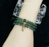  Vòng Chuỗi Lam Ngọc 5.7ly Mix Bi Kim Tiền, Lu Thống Và Charm Hồ Ly Vàng Trang Sức (Không Kén Mệnh) 2-126010 