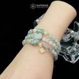  Vòng Chuỗi Ngọc Phỉ Thúy Hoa Bay 6ly Mix Ngũ Điếu, Lu Thống, Hồ Ly Và Cỏ Bốn Lá Nạm Đá Vàng Trang Sức (Không Kén Mệnh) 1-127028 