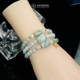  Vòng Chuỗi Ngọc Phỉ Thúy Hoa Bay 6ly Mix Ngũ Điếu, Lu Thống, Hồ Ly Và Cỏ Bốn Lá Nạm Đá Vàng Trang Sức (Không Kén Mệnh) 1-127028 