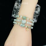  Vòng Chuỗi Ngọc Phỉ Thúy Hoa Bay 6ly Mix Ngũ Điếu, Lu Thống, Hồ Ly Và Cỏ Bốn Lá Nạm Đá Vàng Trang Sức (Không Kén Mệnh) 1-127028 