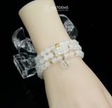  Vòng Chuỗi Đá Moon 6.4ly Mix Bi Kim Tiền, Ngũ Điếu Và Túi Tiền Kim Bảo (Thủy, Kim) 125004 