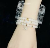  Vòng Chuỗi Đá Moon 6.4ly Mix Bi Kim Tiền, Ngũ Điếu Và Túi Tiền Kim Bảo (Thủy, Kim) 125004 