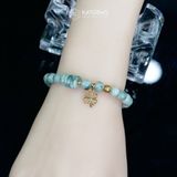  Vòng Đơn Ngọc Phỉ Thúy Hoa Bay 7.2ly Mix Bi Kim Tiền, Ngũ Điếu Và Charm Cỏ Bốn Lá Vàng Trang Sức (Không Kén Mệnh) 3-131003 