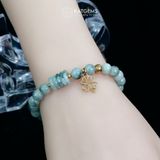  Vòng Đơn Ngọc Phỉ Thúy Hoa Bay 7.2ly Mix Bi Kim Tiền, Ngũ Điếu Và Charm Cỏ Bốn Lá Vàng Trang Sức (Không Kén Mệnh) 3-131003 