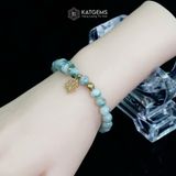  Vòng Đơn Ngọc Phỉ Thúy Hoa Bay 7.2ly Mix Bi Kim Tiền, Ngũ Điếu Và Charm Cỏ Bốn Lá Vàng Trang Sức (Không Kén Mệnh) 3-131003 