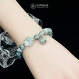  Vòng Đơn Ngọc Phỉ Thúy Hoa Bay 7.8ly Mix Hồ Ly, Ngũ Điếu Và Túi Tiền Kim Bảo Vàng Trang Sức (Không Kén Mệnh)  1-200006/3 