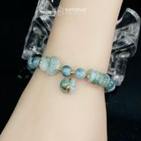  Vòng Đơn Ngọc Phỉ Thúy Hoa Bay 7.8ly Mix Hồ Ly, Ngũ Điếu Và Túi Tiền Kim Bảo Vàng Trang Sức (Không Kén Mệnh)  1-200006/3 