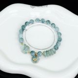  Vòng Đơn Ngọc Phỉ Thúy Hoa Bay 7.8ly Mix Hồ Ly, Ngũ Điếu Và Túi Tiền Kim Bảo Vàng Trang Sức (Không Kén Mệnh)  1-200006/3 