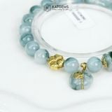  Vòng Đơn Ngọc Phỉ Thúy Hoa Bay 7.8ly Mix Cỏ Bốn Lá, Ngũ Điếu Và Túi Tiền Kim Bảo Vàng Trang Sức (Không Kén Mệnh)  1-200006/3 