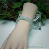  Vòng Khối Ngọc Phỉ Thúy Băng Hoa Lam Sương Cao Cấp Bản Hẹ 10.8 x 6.5 x 51.7 (Không Kén Mệnh) 2545855 