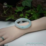  Vòng Khối Ngọc Phỉ Thúy Băng Hoa Lam Sương Cao Cấp Bản Hẹ 11.8 x 7.5 x 55.8 (Không Kén Mệnh) 2545852 