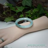  Vòng Khối Ngọc Phỉ Thúy Băng Hoa Lam Sương Cao Cấp Bản Đũa 10.1 x 10.1 x 51.8 (Không Kén Mệnh) 2545848 