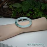  Vòng Khối Ngọc Phỉ Thúy Băng Hoa Lam Sương Cao Cấp Bản Đũa 8.4 x 8.2 x 52 (Không Kén Mệnh) 2545850 