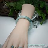  Vòng Khối Ngọc Phỉ Thúy Băng Hoa Lam Sương Cao Cấp Bản Đũa 8.4 x 8.2 x 52 (Không Kén Mệnh) 2545850 