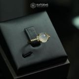  Nhẫn Băng Ngọc Thanh Quang Ngọc Myanmar Type A Vàng Trang Sức (Không Kén Mệnh) 