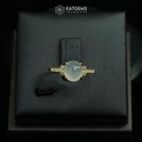  Nhẫn Băng Ngọc Thanh Quang Ngọc Myanmar Type A Vàng Trang Sức (Không Kén Mệnh) 