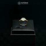  Nhẫn Băng Ngọc Thanh Quang Ngọc Myanmar Type A Vàng Trang Sức (Không Kén Mệnh) 