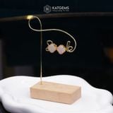  Khuyên Tai Cỏ Bốn Lá Tử La Cát Diệp Vàng Trang Sức (Không Kén Mệnh) 