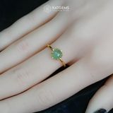  Nhẫn Ngọc Myanmar Type A Vàng Trang Sức (Không Kén Mệnh) 