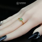  Nhẫn Ngọc Myanmar Type A Vàng Trang Sức (Không Kén Mệnh) 
