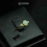  Nhẫn Ngọc Myanmar Type A Vàng Trang Sức (Không Kén Mệnh) 