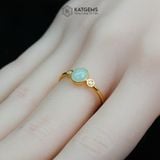  Nhẫn Ngọc Myanmar Type A Vàng Trang Sức (Không Kén Mệnh) 