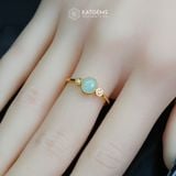  Nhẫn Ngọc Myanmar Type A Vàng Trang Sức (Không Kén Mệnh) 