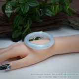  Vòng Khối Ngọc Phỉ Thúy Bạch Nguyệt Quang - Bạch Ngọc Điểm Hoàng Phỉ Cao Cấp Bản Hẹ 11.8 x 8.3 x 51.3 (Không Kén Mệnh) 2600682 