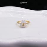  Nhẫn Túi Tiền Kim Bảo Đại Phát Ngọc Phỉ Thúy Tím Tử La Lan KT: 10x9x4ly Vàng Trang Sức (Không kén mệnh) 