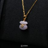  Mặt Dây Chuyền Túi Tiền Kim Bảo Đại Phát Ngọc Phỉ Thúy Tím Tử La Lan Kích Thước 11x10x6mm Mix Vàng Trang Sức (Không Kén Mệnh) 