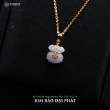  Mặt Dây Chuyền Túi Tiền Kim Bảo Đại Phát Ngọc Phỉ Thúy Tím Tử La Lan Kích Thước 11x10x6mm Mix Vàng Trang Sức (Không Kén Mệnh) 