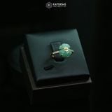  Nhẫn Túi Tiền Kim Bảo Đại Phát Ngọc Phỉ Thúy Lục Bảo KT: 10x9x4ly Vàng Trang Sức (Không kén mệnh) 