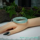  Vòng Khối Ngọc Phỉ Thúy Băng Hoa Lam Thiên Cao Cấp Bản Hẹ 12.2 x 8.2 x 54.5 (Không Kén Mệnh) 260458 